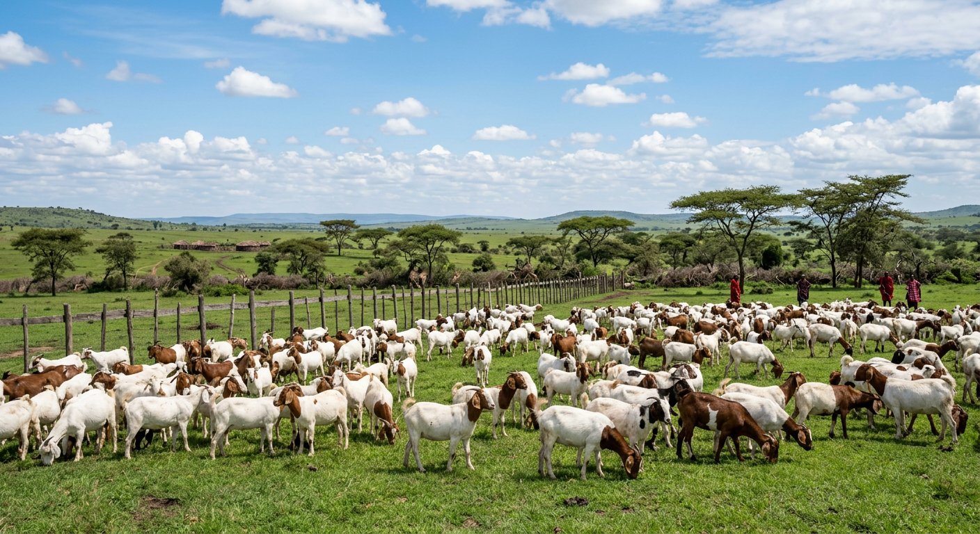 Galla x Boer goat herd